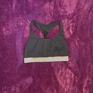 Victoria’s Black and Silver Metallic Women's Sports Bra